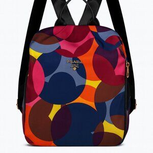 Poaba Multicolor Backpack Purse Women Anti-Theft Waterproof Travel Bag-I007